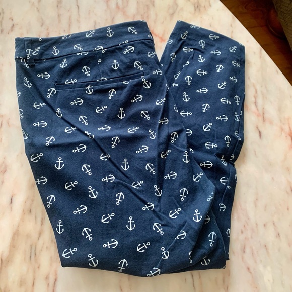 Old Navy_Navy Diva Pants w/ Anchor Print_Size 18 - Picture 2 of 9